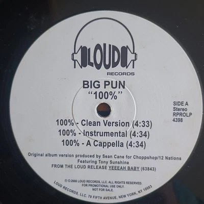 Big Pun ‎– 100% 12" US-2000 PROMO PRESS VG+ - Bild 1 von 2