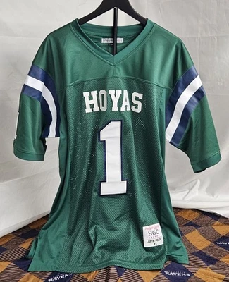 Camiseta de fútbol americano Justin Fields Hoyas #1 réplica escuela secundaria talla 2XL tocado Foto 1 de 4