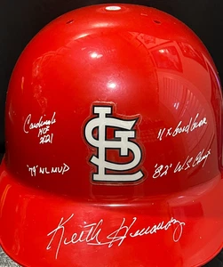 KEITH HERNANDEZ ST. LOUIS CARDINALS 4 INSCRIPS BECKETT SIGNED FULL SIZE HELMET - Picture 1 of 2
