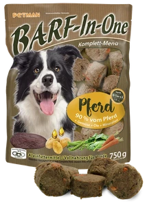 Petman BARF-In-One PFERD 6 x 750g Vollnahrung-Alleinfutter (16,66 EUR/kg) - Bild 1 von 5