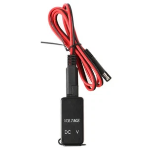 Motorcycle USB Phone Charger sae to usb Adapter with Led Voltmeter On Off Switch - Photo 1 sur 10