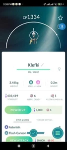 Klefki Regional Pokemon Trade Pokémon Go 20k Stardust Trade - Picture 1 of 2