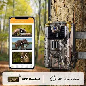 4G live übertragung auf Handy 4K APP Wildkamera Überwachungskamera Jagdkamera - Bild 1 von 18