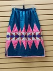 RIBBONWORK DESIGN NATIVE AMERICAN INDIAN SKIRT AND FAT RIBBON FRINGE FANCY SHAWL