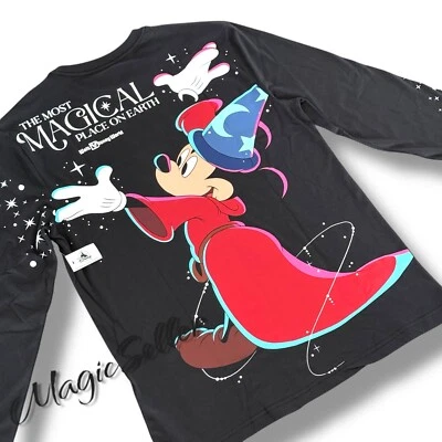 Camisa Mickey Hechicero Parques Walt Disney World 2025 Manga Larga Negra Adulto XXL Foto 1 de 4