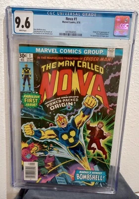 Nova #1 CGC 9.6 Origen y primera aparición de Nova, edición clave páginas blancas Foto 1 de 4