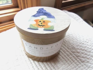 SAND + FOG APPLE CIDER NATURAL ESSENTIAL OIL DBL WICK CANDLE 12 oz. PAINTED LID - Picture 1 of 6