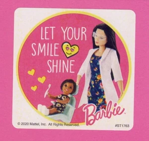 10 Barbie Dental Large Stickers - Medical - Let Your Smile Shine - one design - Picture 1 of 1