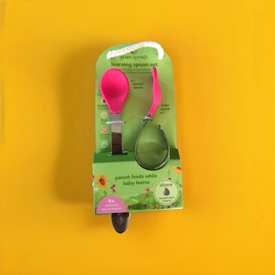 Juego de cucharas de aprendizaje 9 + meses Aqua 1 juego (rosa) Foto 1 de 2