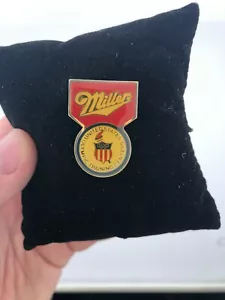 Vintage 1984 Miller Beer Sponsor US Olympic Training Center Hat Lapel Pin #2 - Picture 1 of 2