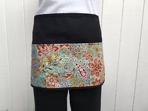 Cute Flowers server waitress waist apron 3 pocket restaurant Janet’s Aprons - Picture 1 of 3