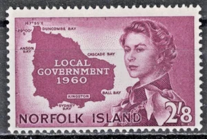 NORFORK ISLAND:1960 SC#42 MNH Map of Norfolk Island AP1654 - Picture 1 of 2