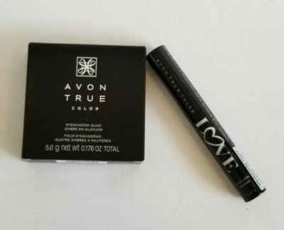 Avon Duo True Color Eyeshadow Quad Warm Sunrise & Love at First Lash Mascara NIP - Image 1 of 4