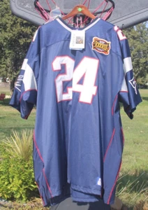 NEU 2004 TY LAW New England Patriots #24 On Field Reebok Trikot Superbowl Patch - Bild 1 von 13
