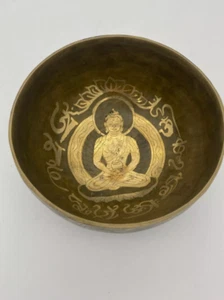 Golden Buddha Singing Bowl 6.5'' - Picture 1 of 4