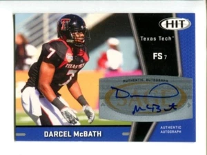 2009 SAGE Hit - Autographs #A107 - Darcel McBath 🏈 RC Auto - Picture 1 of 1