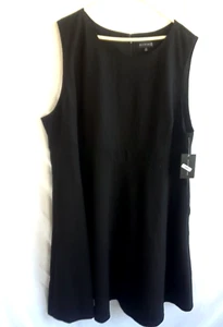 Vestido para mujer Ryan Wythe talla 5X nuevo con etiquetas negro bolsillos sin mangas - Imagen 1 de 6