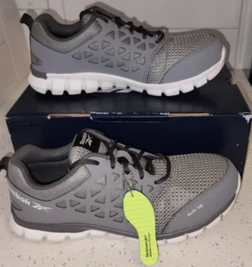 Zapato de Trabajo Reebok Sublite Cojín Aleación Puntera Memoria Masaje Gris Para Hombres 7W NUEVO - Imagen 1 de 10