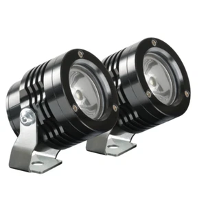 FARETTI SUPPLEMENTARI LED MOTO MOTORE NERI IMPERMEABILI OMOLOGATI 6000°K - Foto 1 di 5