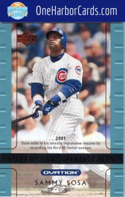 2002 Upper Deck Ovation Chicago Cubs #108 Sammy Sosa - Image 1 of 2