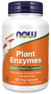 NOW Foods, enzimas vegetales, 120 cápsulas vegetales - Imagen 1 de 1
