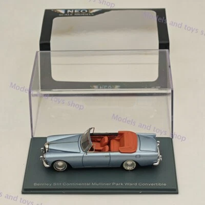 NEO 1/87 Bentley SIII Continental Mulliner Park Ward Convertible Blue Resin Car - Image 1 of 4