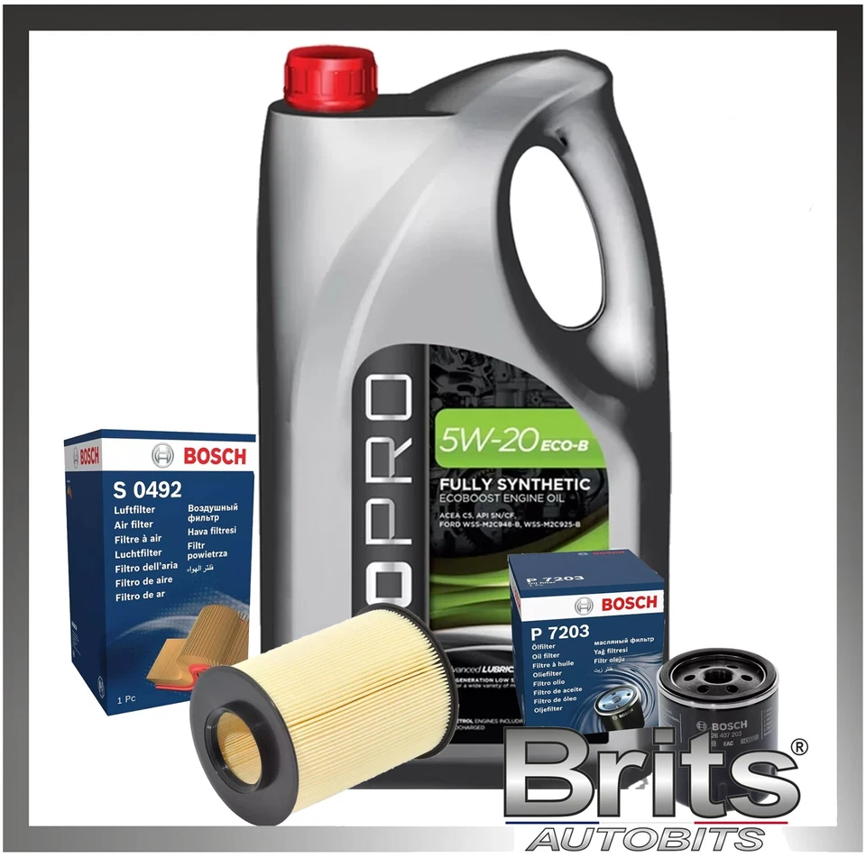 SERVICE KIT for FORD FOCUS MK3 1.0 ECOBOOST BOSCH FILTERS SET & OIL 2012-2017