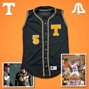 Game Cut Sports Belle Tennessee Volunteers Baseball Team Issue Black Jersey Sz M - Picture 1 of 6
