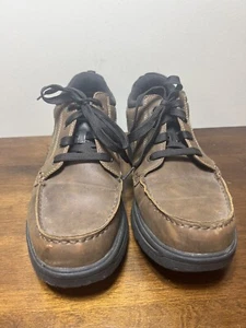 Wrangler Leather Look Shoes Mens Size 11 Brown Loafer Tie - Picture 1 of 8