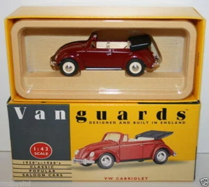 VANGUARDS 1/43 VA2000 VOLKSWAGEN VW MAGGIOLINO CABRIOLET ROSSO - Foto 1 di 1