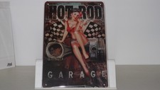 Plaque Metal-Hot Road Garage