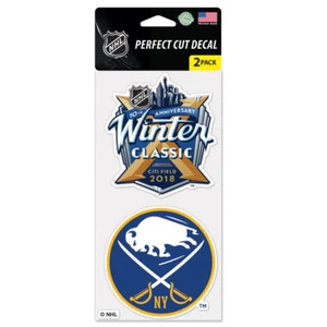 2018 Winter Classic Buffalo Sabres Set Of Two 4"x4" Perfect Cut Decals - Picture 1 of 1