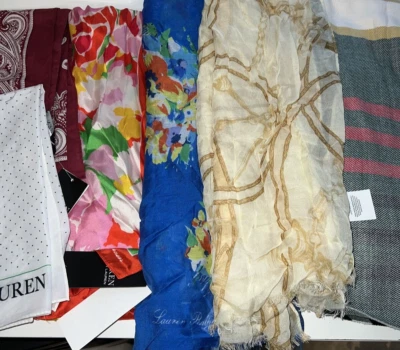 Manta envolvente a cuadros para mujer Lauren Ralph Lauren, bufanda o pañuelo, tú eliges Foto 1 de 4