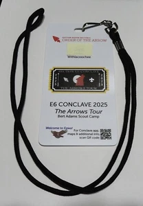 2025 OA Section E6  Conclave: OFFICIAL ID Badge with Lanyard - Picture 1 of 6