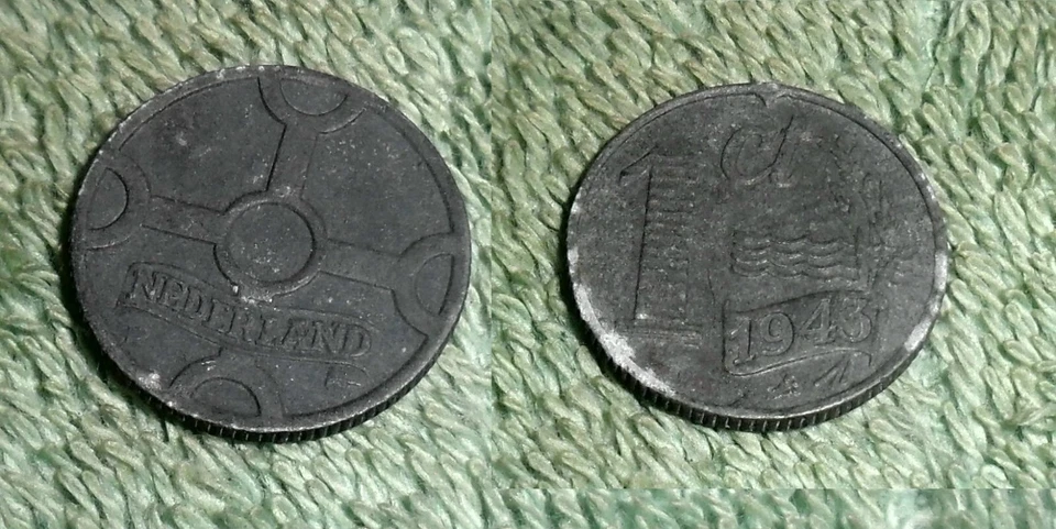 RFM 77385 World Coins Netherlands 1943 1 Cent VF Condition - Image 1 of 1