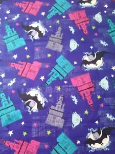 VAMPIRINA Going Batty Halloween Quilt Fabric~Purple Pink Cotton~1 Yard 32" x 43" - Picture 1 of 4