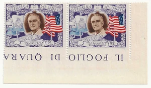 1947 San Marino - 5 L. Roosevelt varietà angolo di foglio non dentellato MNH** - Foto 1 di 1