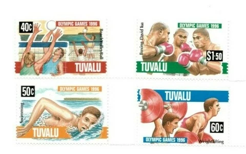 FULL SHEETS Tuvalu 1996 SC 717-20 - Atlanta Olympics - 4 Sheets of 40 - MNH Cover