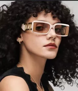 TIFFANY & Co Sunglasses AUTHENTIC 4197 Tf4197 White Grey Silver Rectangle Women - Foto 1 di 14