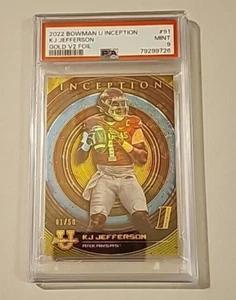 Bowman - KJ JEFFERSON 2023 SP Oro V2 Lámina Paralelo 1/50 Bowman Inception PSA 9 - Imagen 1 de 9