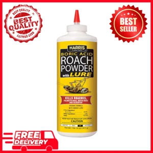 Roach and Silverfish Killer Powder with Boric & Lure, Kills Insect 16oz - Picture 1 of 10