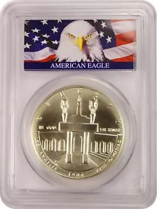 1984-P PCGS MS70 Olympic $1 SILVER Commemorative Bald Eagle Label - Picture 1 of 1