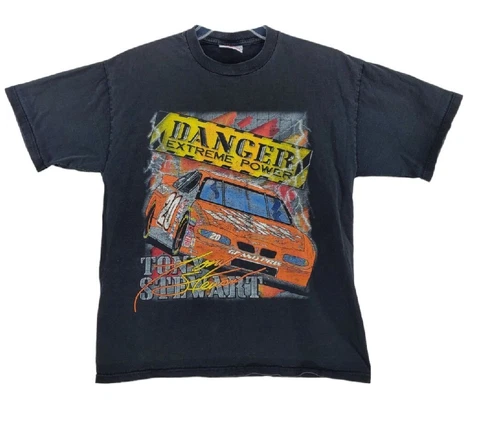 90s Tony Stewart T-Shirt Mens M Chase Authentics Racing Nascar Graphics VTG Cover