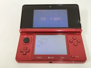 L8948 Ship Free Nintendo 3DS console Red Japan w/memory x - Picture 1 of 8