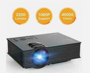 Apeman LC250 Mini Beamer Heimkino Projektor 1080p HDMI LED tragbar Multimedia - Bild 1 von 2