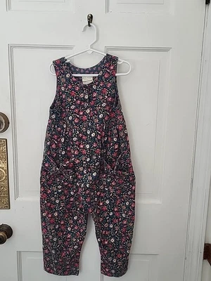 复古 Laura Ashley“母亲和女儿”连身裤,尺寸 3/4 T 女儿 — 第 1/4 张图片