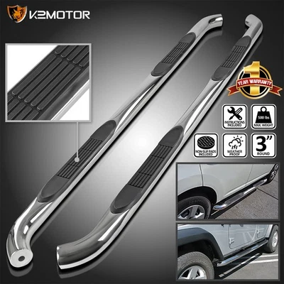 Fits 2021-2024 Chevy Tahoe GMC Yukon Chrome 3" Side Step Nerf Bars Running Board - Image 1 of 4