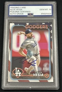 Alex Vesia Signed 2024 Topps Update Independence Day Card #US258 /76 PSA 10 Auto - Picture 1 of 2