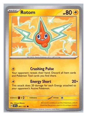 Rotom 061/191 - Pokémon Sv08: Surging Sparks Regular NM - Image 1 of 3