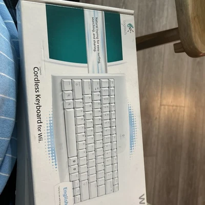 Sealed Logitech Cordless Keyboard Wii/Wii U 920-000934 (white)  Includes Dongle - Image 1 of 4